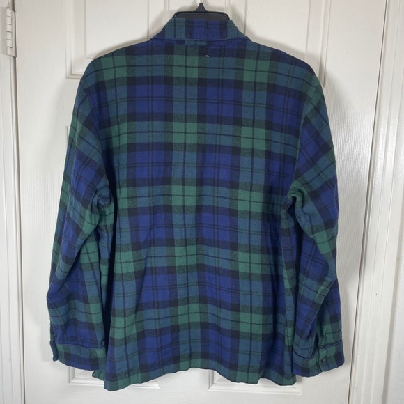 J Crew Men's Plaid Flannel Pajama Set Long Sleeve Button Up With Pants Large - Picture 3 of 11